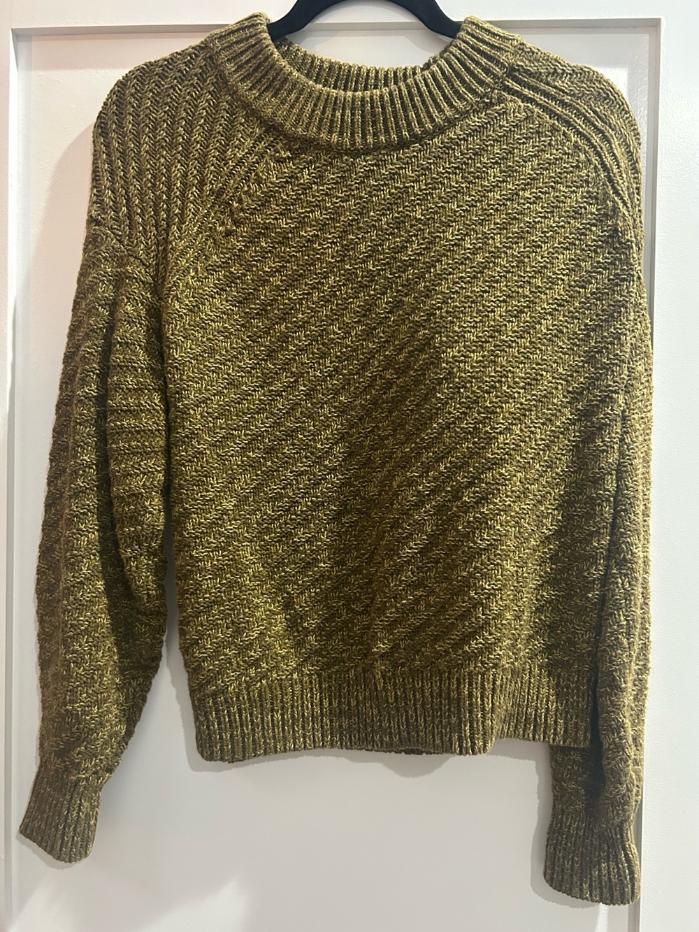 Universal Thread Olive Crewneck Textured Knit Sweater